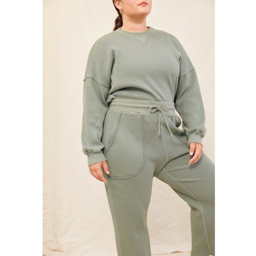 Back Beat Co. Organic Cotten Waffle Jogger / Sage / M